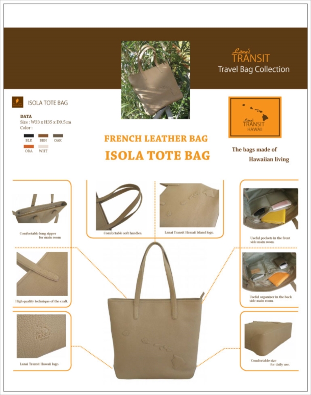 Linea :Alba Tote | AQUA BLU - Hawaii